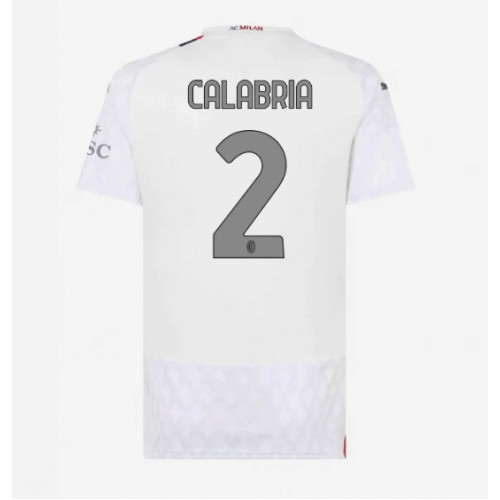 Maillot de foot AC Milan Davide Calabria #2 Extérieur Femmes 2023-24 Manches Courte